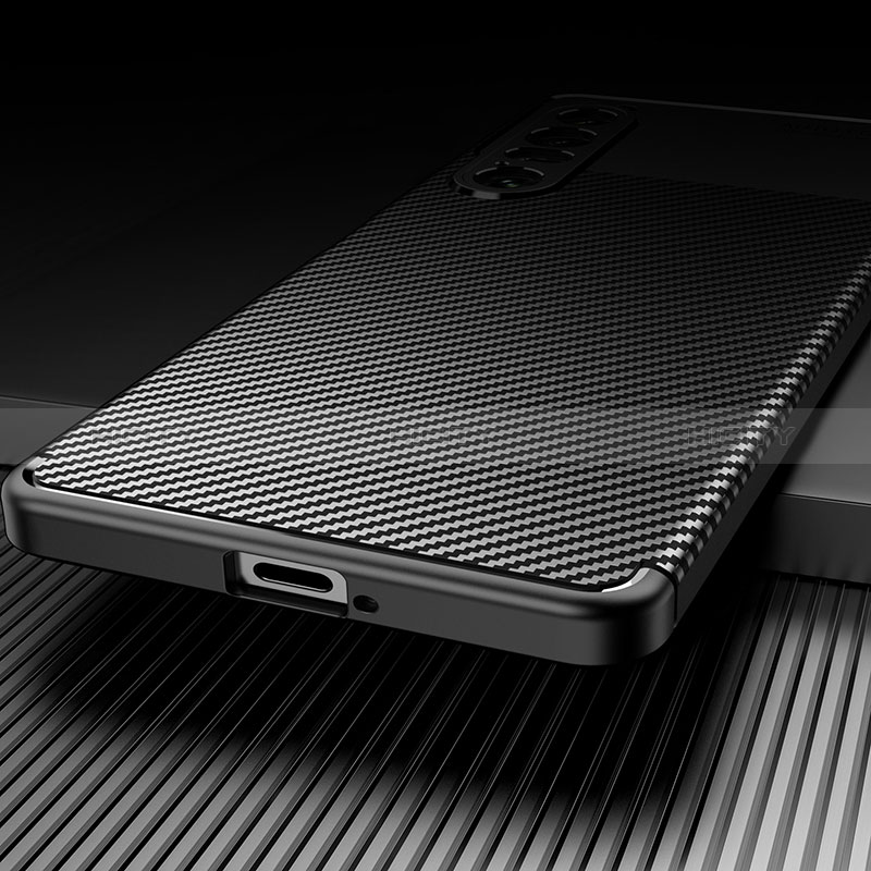 Sony Xperia 1 IV用シリコンケース ソフトタッチラバー ツイル カバー ソニー 