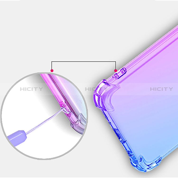 Sony Xperia 10 IV SO-52C用極薄ソフトケース グラデーション 勾配色 クリア透明 ソニー 