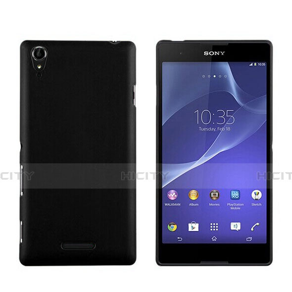 Sony Xperia T3用ハードケース プラスチック 質感もマット ソニー ブラック