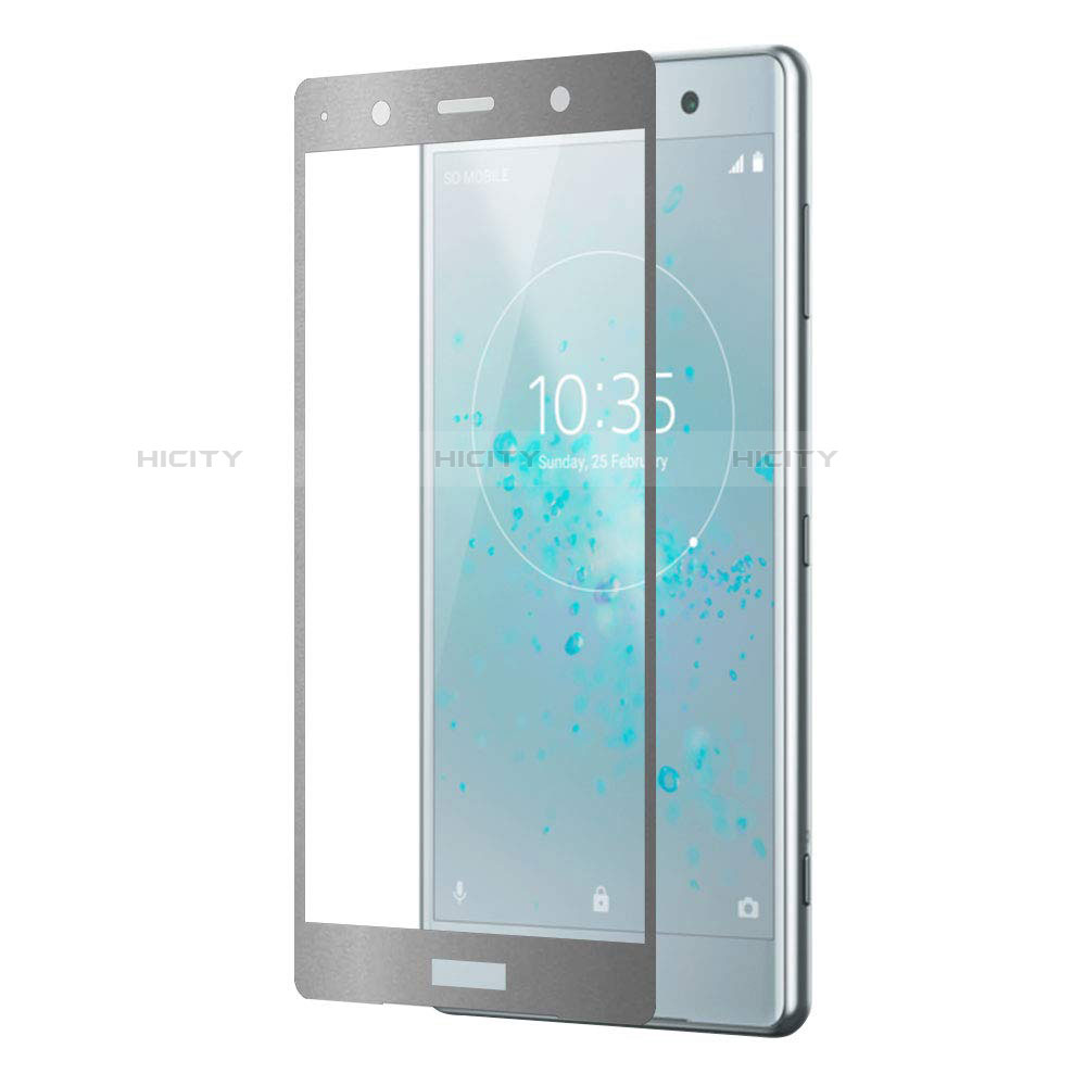 Sony Xperia XZ2 Premium用強化ガラス フル液晶保護フィルム F03 ソニー シルバー