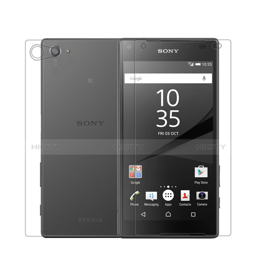 Sony Xperia Z5 Compact用高光沢 液晶保護フィルム 背面保護フィルム同梱 ソニー クリア