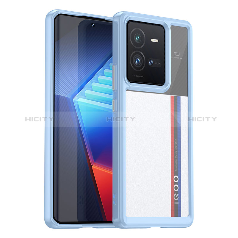 Vivo iQOO 10 Pro 5G用ハイブリットバンパーケース クリア透明 プラスチック カバー J01S Vivo 