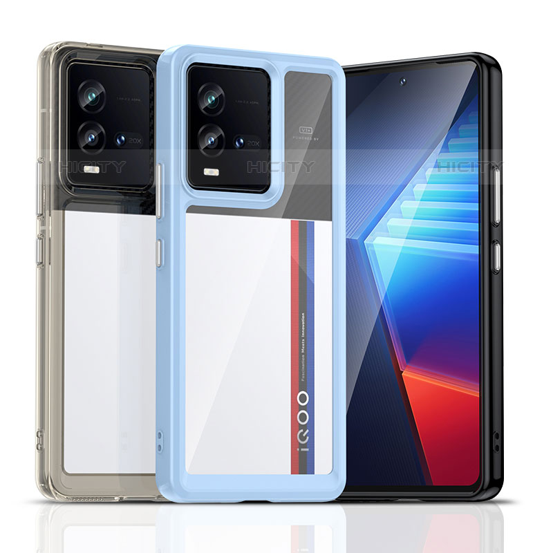 Vivo iQOO 9T 5G用ハイブリットバンパーケース クリア透明 プラスチック カバー J01S Vivo 