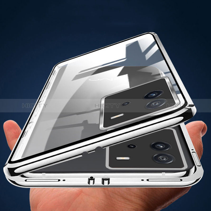 Vivo iQOO Neo6 5G用ケース 高級感 手触り良い アルミメタル 製の金属製 360度 フルカバーバンパー 鏡面 カバー Vivo 