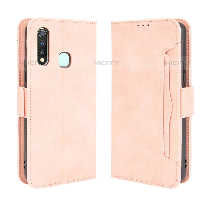 Vivo iQOO U3 4G用手帳型 レザーケース スタンド カバー BY3 Vivo ピンク