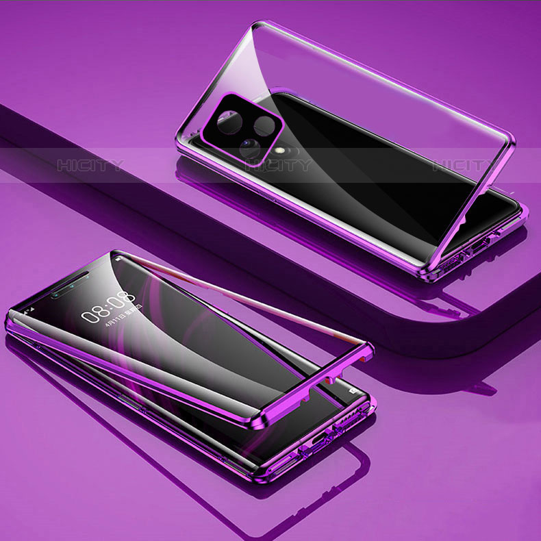 Vivo iQOO U3 5G用ケース 高級感 手触り良い アルミメタル 製の金属製 360度 フルカバーバンパー 鏡面 カバー Vivo 