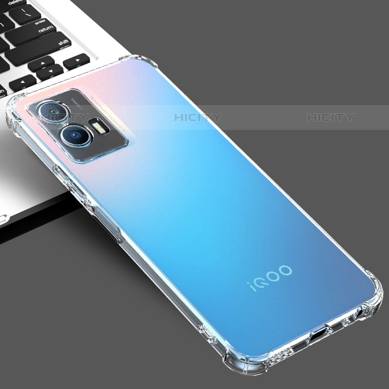 Vivo iQOO U5 5G用極薄ソフトケース シリコンケース 耐衝撃 全面保護 クリア透明 カバー Vivo クリア