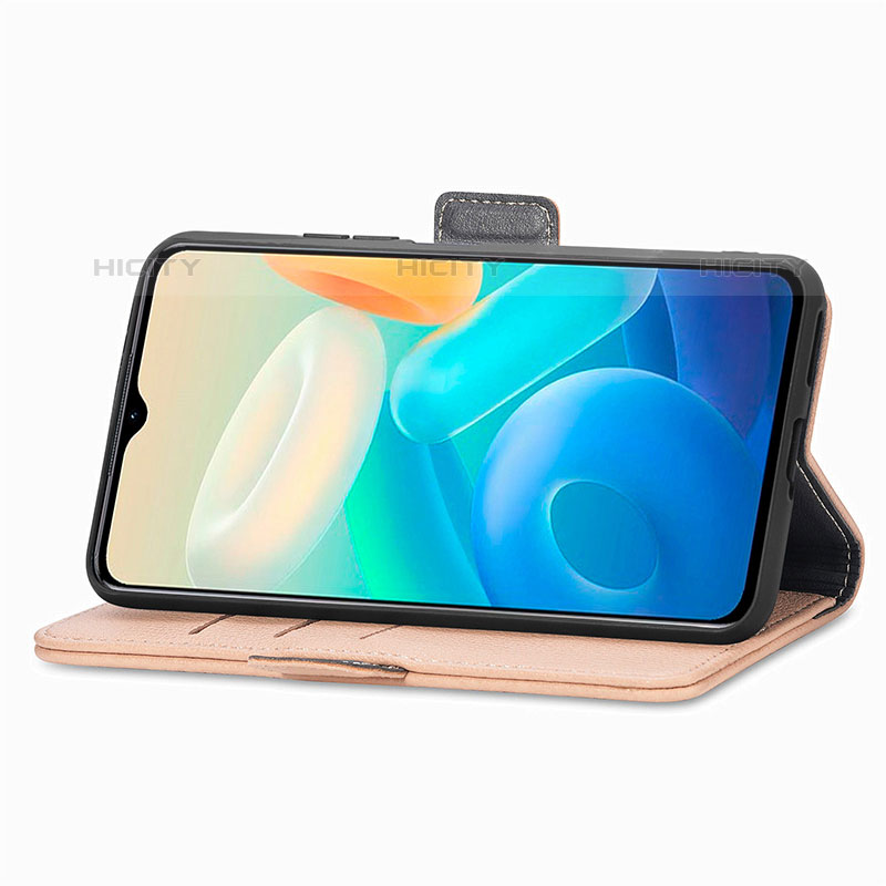 Vivo iQOO Z6 Lite 5G用手帳型 レザーケース スタンド 花 カバー S02D Vivo 