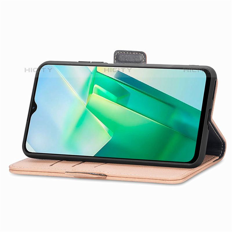 Vivo iQOO Z6x用手帳型 レザーケース スタンド 花 カバー S02D Vivo 