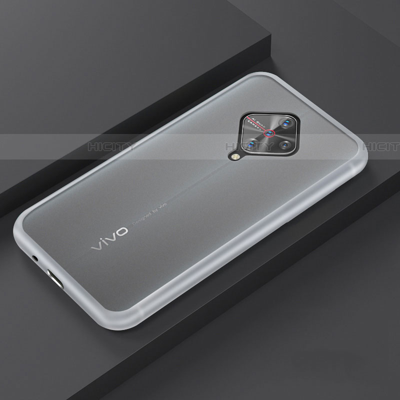 Vivo S1 Pro用ハイブリットバンパーケース プラスチック 兼シリコーン カバー U01 Vivo ホワイト