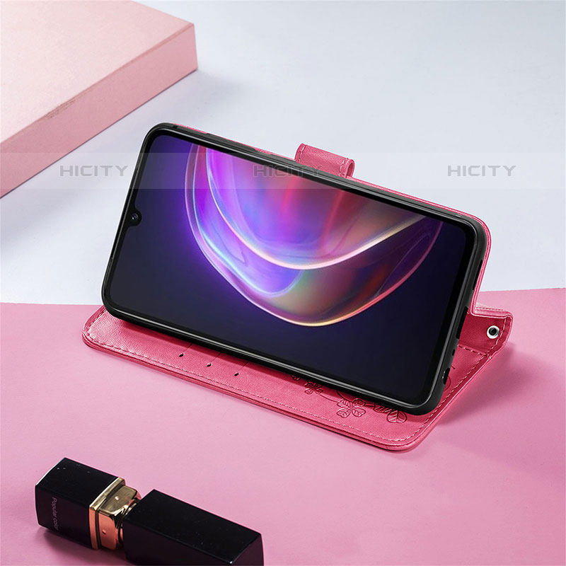 Vivo V21s 5G用手帳型 レザーケース スタンド 花 カバー Vivo 