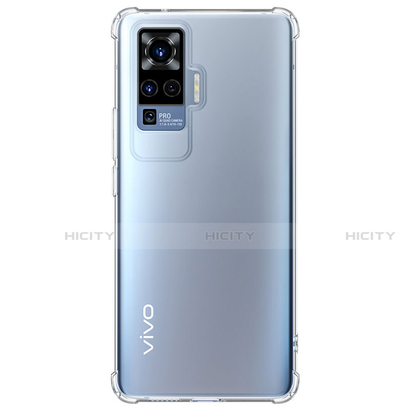 Vivo X50 Pro 5G用極薄ソフトケース シリコンケース 耐衝撃 全面保護 クリア透明 カバー Vivo クリア