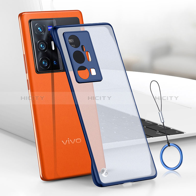 Vivo X70 Pro+ Plus 5G用ハードカバー クリスタル クリア透明 フレームレス H02 Vivo ネイビー
