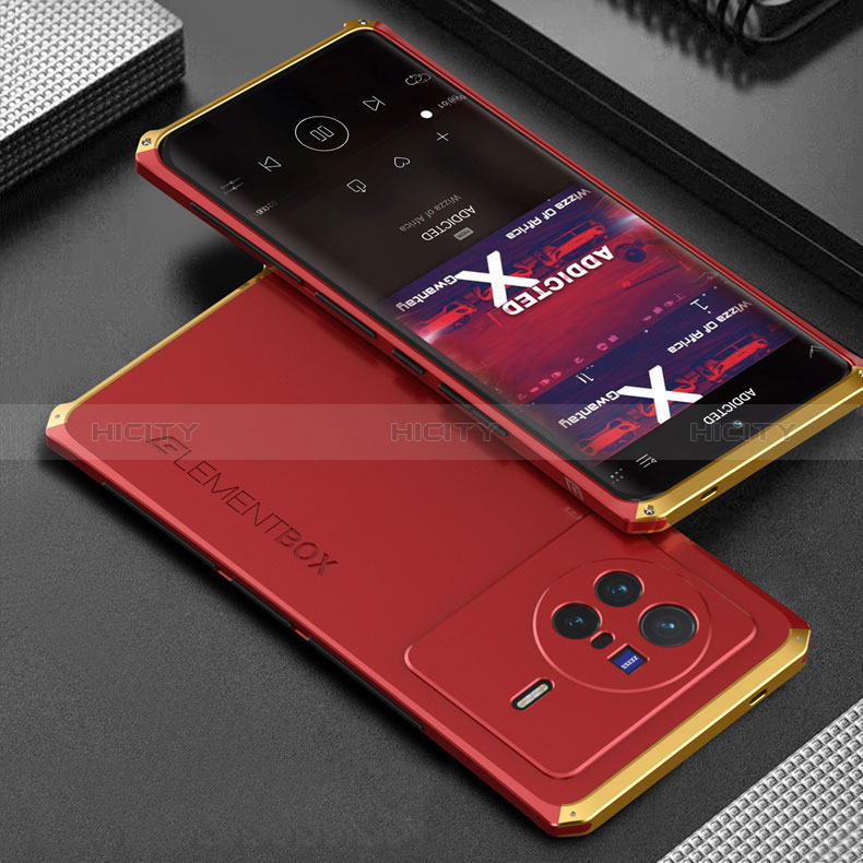 Vivo X80 5G用360度 フルカバー ケース 高級感 手触り良い アルミメタル 製の金属製 Vivo 