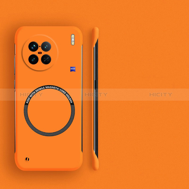 Vivo X90 5G用ハードケース プラスチック 質感もマット フレームレス カバー Mag-Safe 磁気 Magnetic Vivo オレンジ