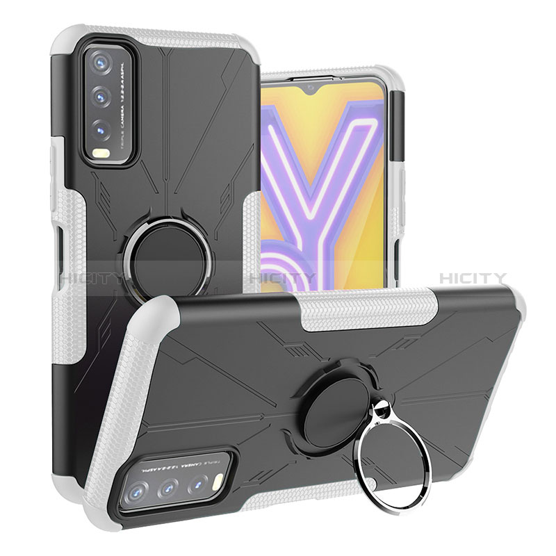 Vivo Y30g用ハイブリットバンパーケース プラスチック アンド指輪 マグネット式 JX1 Vivo 