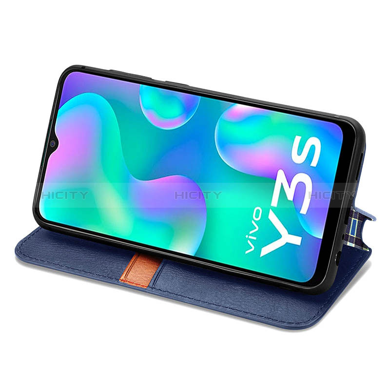 Vivo Y3s (2021)用手帳型 レザーケース スタンド カバー S01D Vivo 