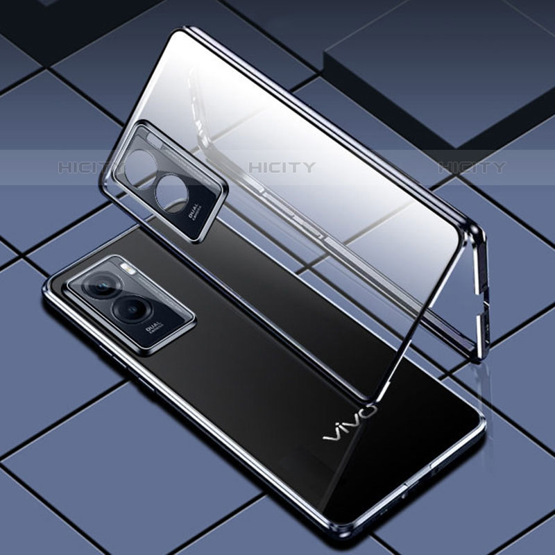 Vivo Y72t用ケース 高級感 手触り良い アルミメタル 製の金属製 360度 フルカバーバンパー 鏡面 カバー Vivo 