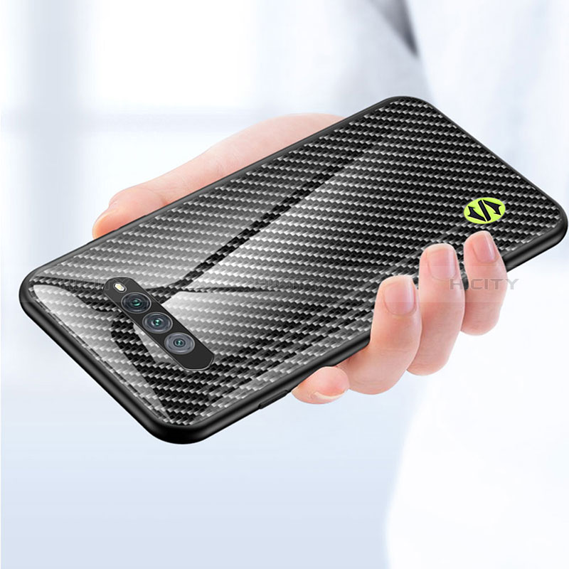 Xiaomi Black Shark 4S Pro 5G用ハイブリットバンパーケース プラスチック 鏡面 虹 グラデーション 勾配色 カバー LS2 Xiaomi 