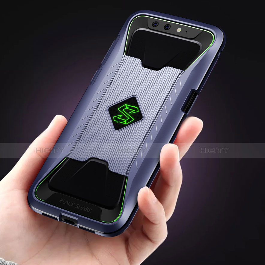 Xiaomi Black Shark用360度 フルカバー極薄ソフトケース シリコンケース 耐衝撃 全面保護 Xiaomi ネイビー