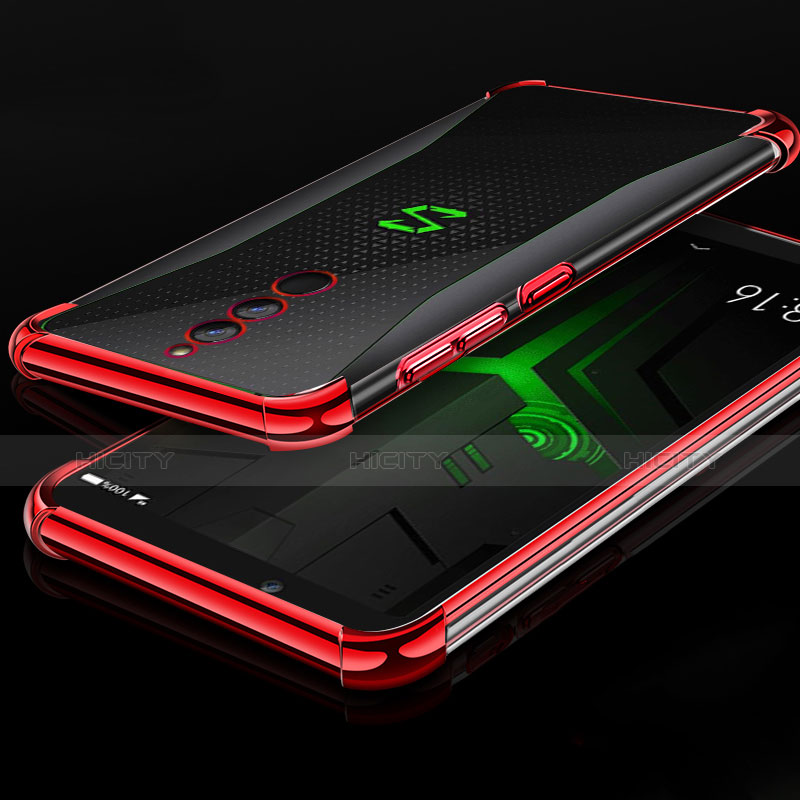 Xiaomi Black Shark Helo用極薄ソフトケース シリコンケース 耐衝撃 全面保護 クリア透明 H01 Xiaomi レッド