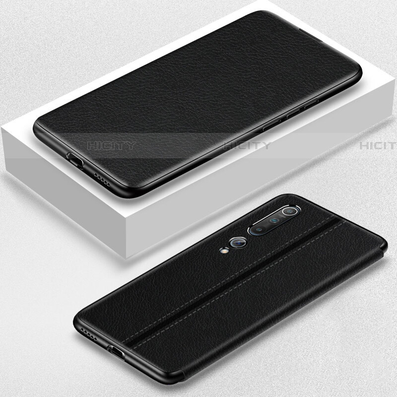 Xiaomi Mi 10用手帳型 レザーケース スタンド カバー L05 Xiaomi ブラック