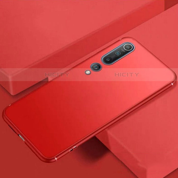 Xiaomi Mi 10用極薄ソフトケース シリコンケース 耐衝撃 全面保護 S01 Xiaomi レッド