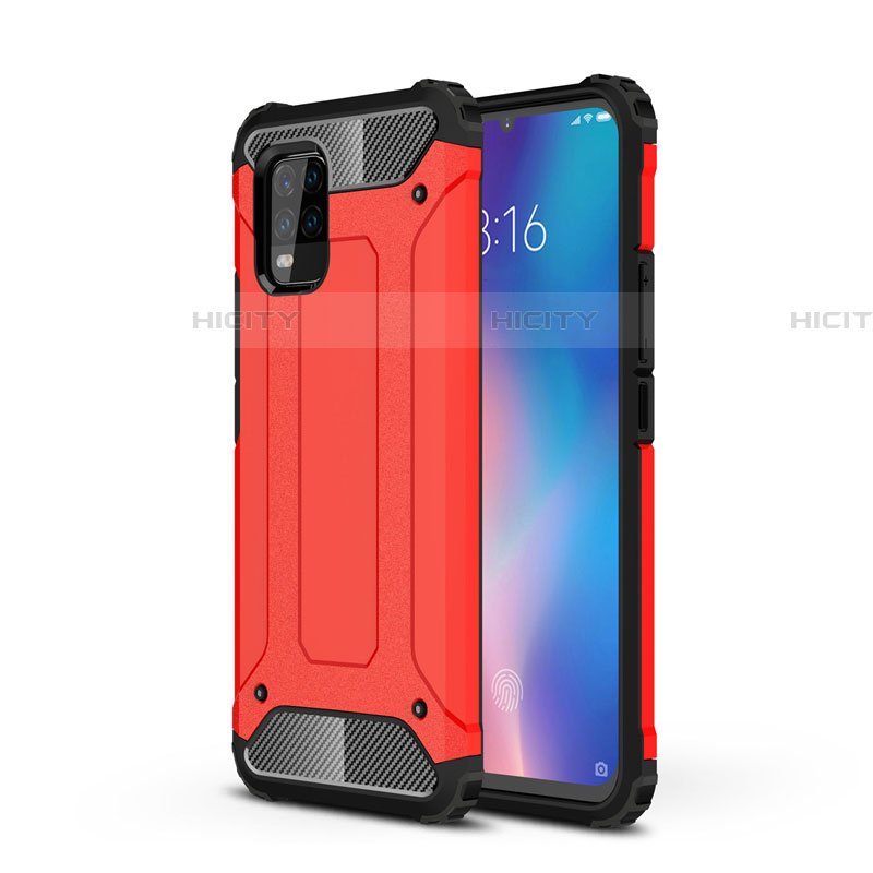 Xiaomi Mi 10 Lite用ハイブリットバンパーケース プラスチック 兼シリコーン カバー Xiaomi レッド