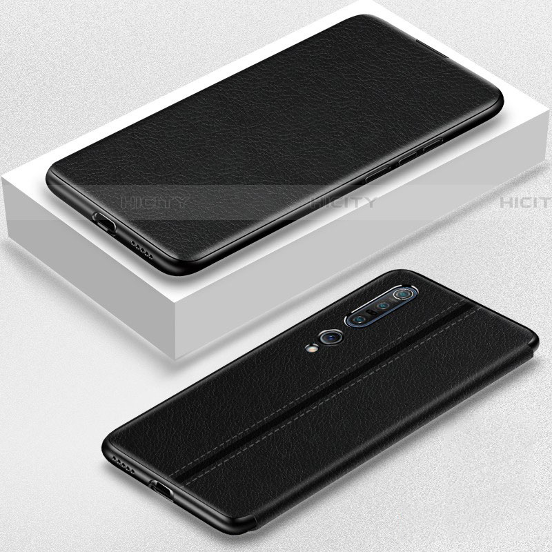 Xiaomi Mi 10 Pro用手帳型 レザーケース スタンド カバー Xiaomi ブラック