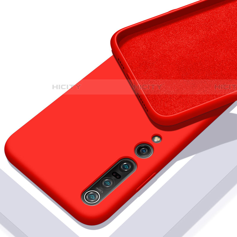 Xiaomi Mi 10 Pro用360度 フルカバー極薄ソフトケース シリコンケース 耐衝撃 全面保護 バンパー S04 Xiaomi レッド