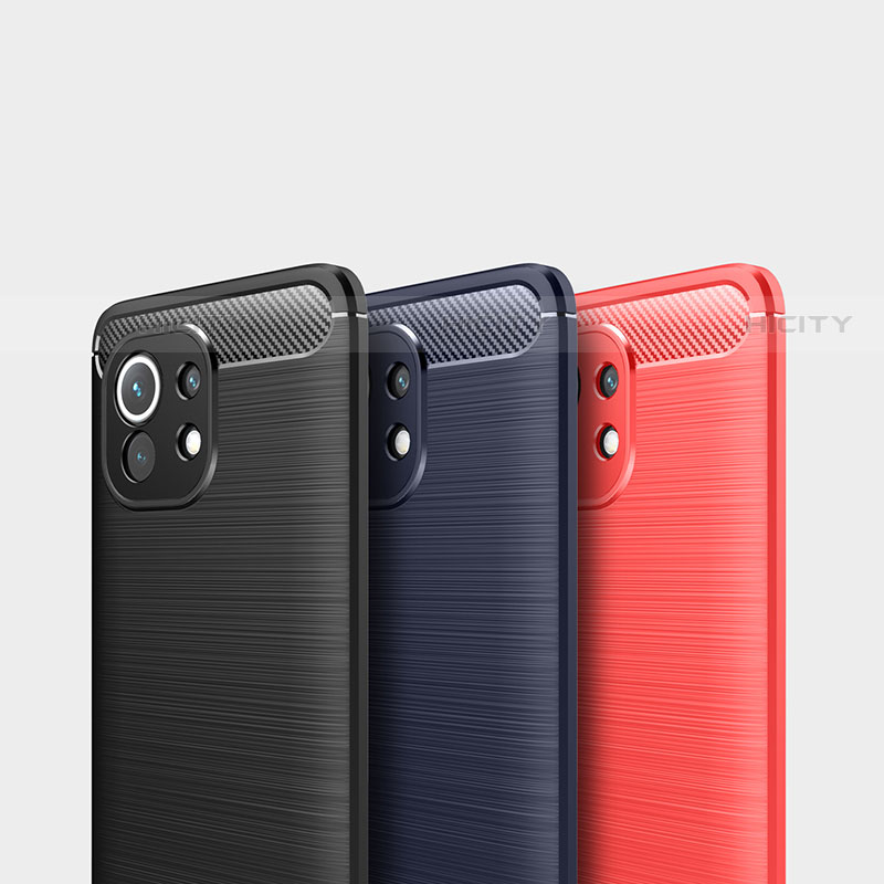 Xiaomi Mi 11 Lite 4G用シリコンケース ソフトタッチラバー ライン カバー C01 Xiaomi 