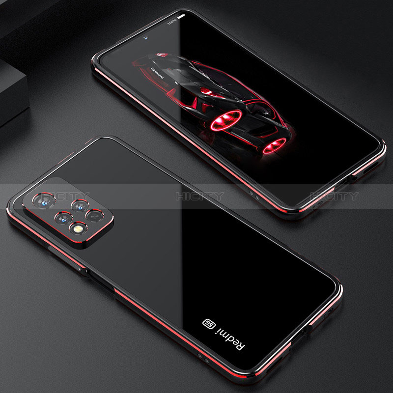 Xiaomi Mi 11i 5G (2022)用ケース 高級感 手触り良い アルミメタル 製の金属製 バンパー カバー S01 Xiaomi レッド・ブラック