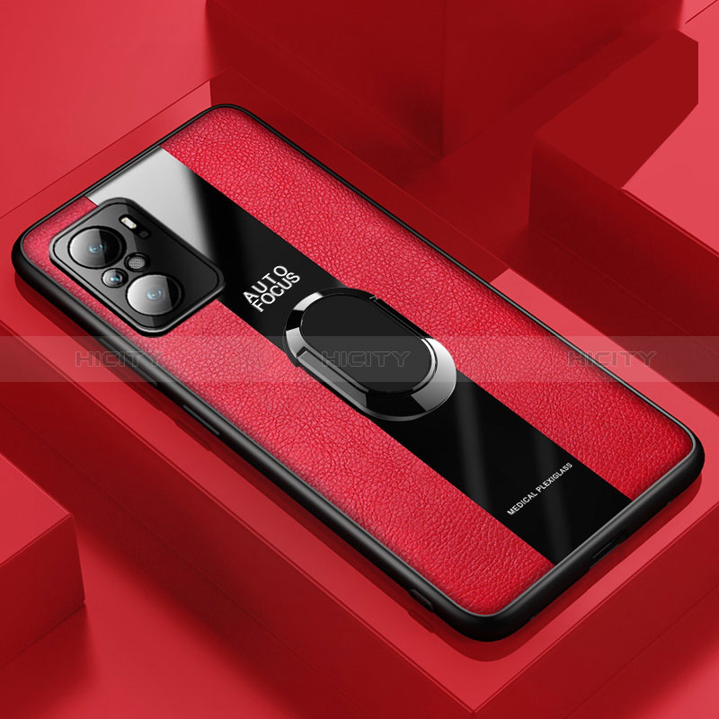 Xiaomi Mi 11X Pro 5G用シリコンケース ソフトタッチラバー レザー柄 アンド指輪 マグネット式 PB1 Xiaomi 