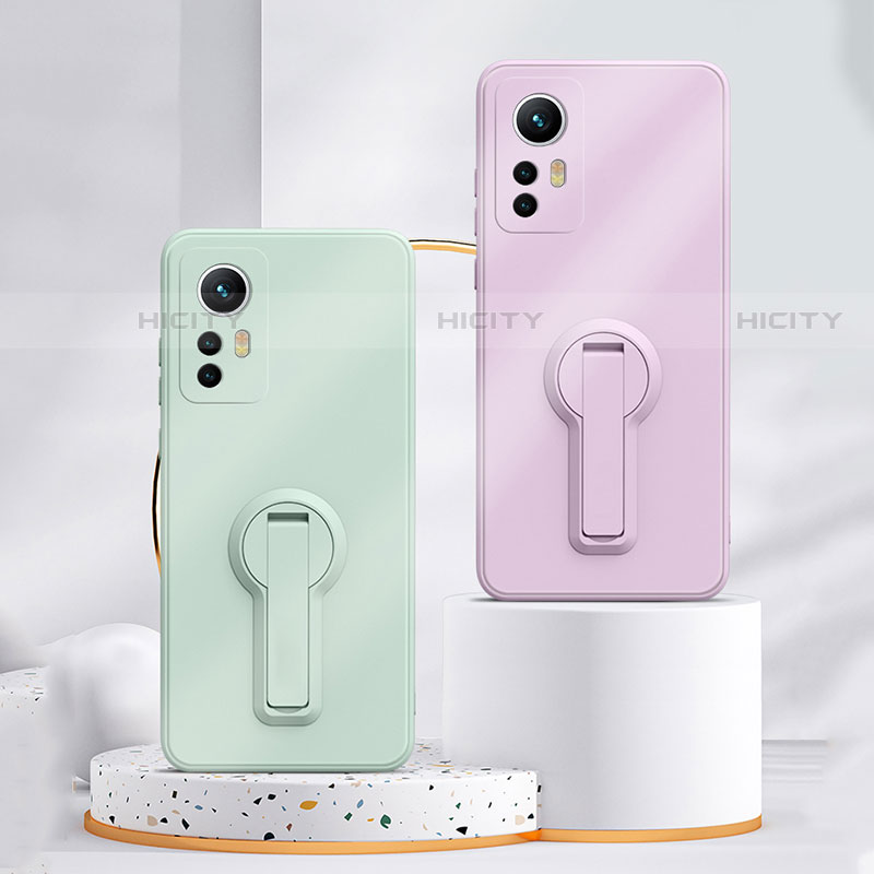 Xiaomi Mi 12S 5G用極薄ソフトケース シリコンケース 耐衝撃 全面保護 スタンド バンパー Xiaomi 