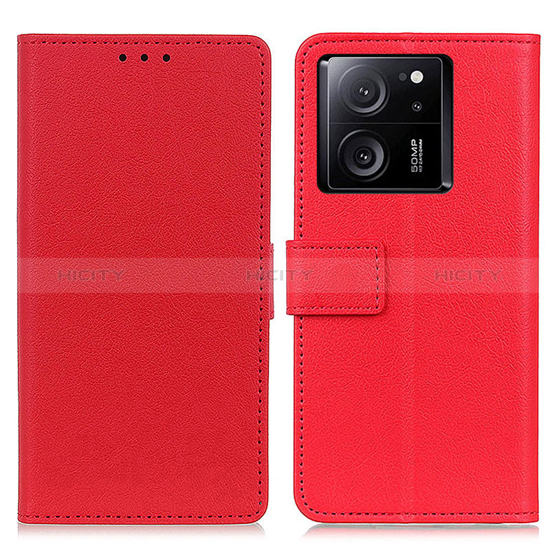 Xiaomi Mi 13T 5G用手帳型 レザーケース スタンド カバー M08L Xiaomi レッド