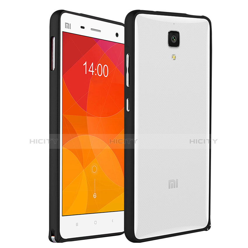 Xiaomi Mi 4用ハイブリットバンパーケース クリア透明 プラスチック Xiaomi ブラック