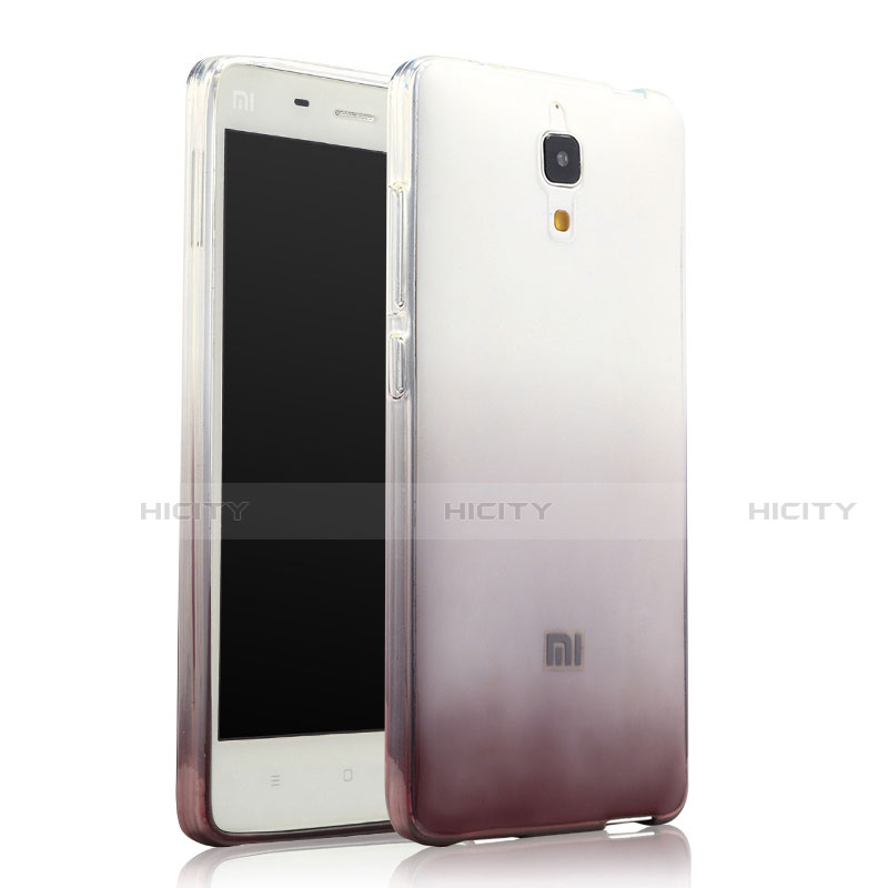 Xiaomi Mi 4用極薄ソフトケース グラデーション 勾配色 クリア透明 Xiaomi グレー