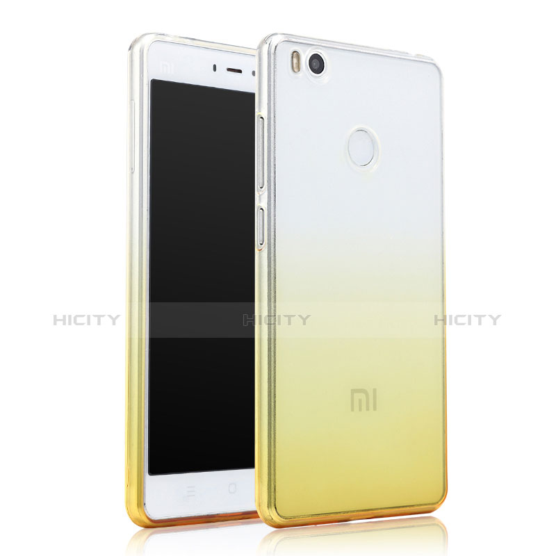 Xiaomi Mi 4S用極薄ソフトケース グラデーション 勾配色 クリア透明 Xiaomi イエロー