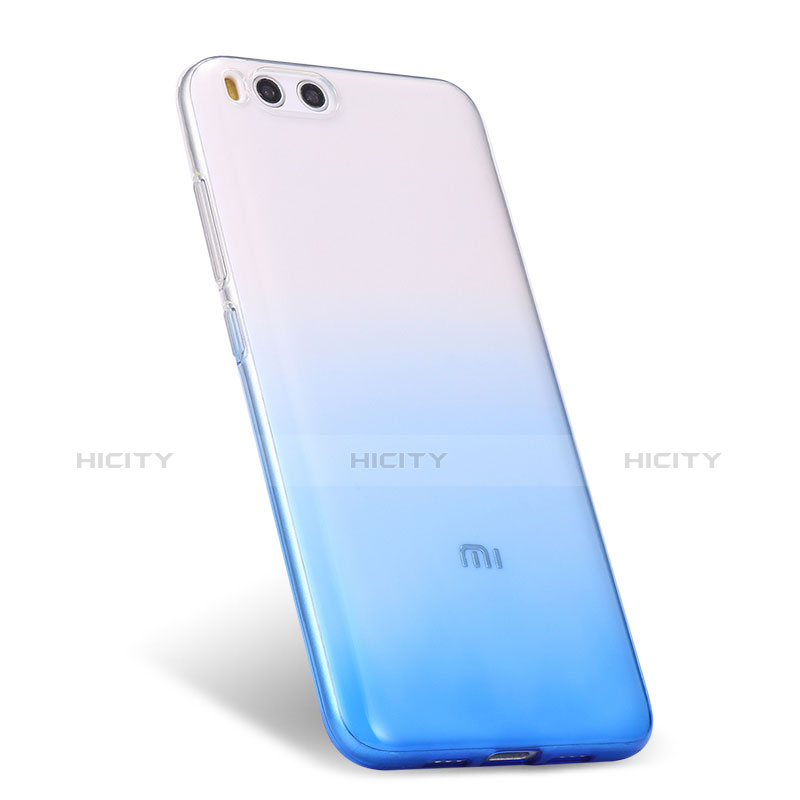 Xiaomi Mi 6用極薄ソフトケース グラデーション 勾配色 クリア透明 Xiaomi ネイビー