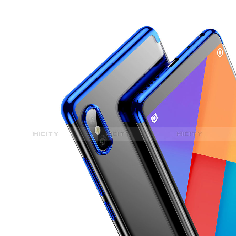 Xiaomi Mi 8用極薄ソフトケース シリコンケース 耐衝撃 全面保護 クリア透明 T05 Xiaomi ネイビー