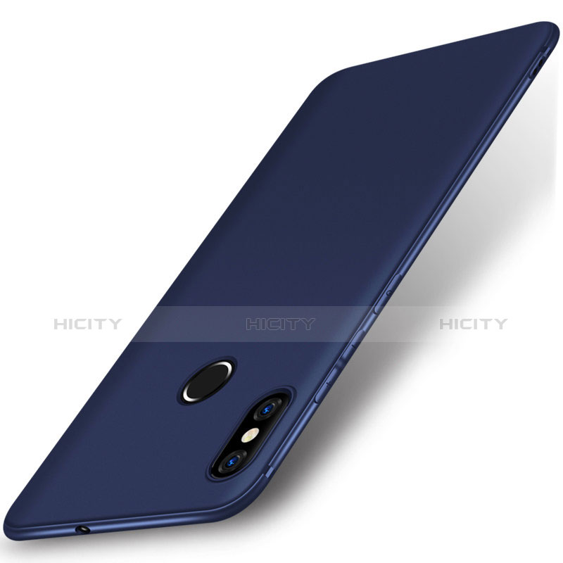 Xiaomi Mi 8用極薄ソフトケース シリコンケース 耐衝撃 全面保護 S06 Xiaomi ネイビー