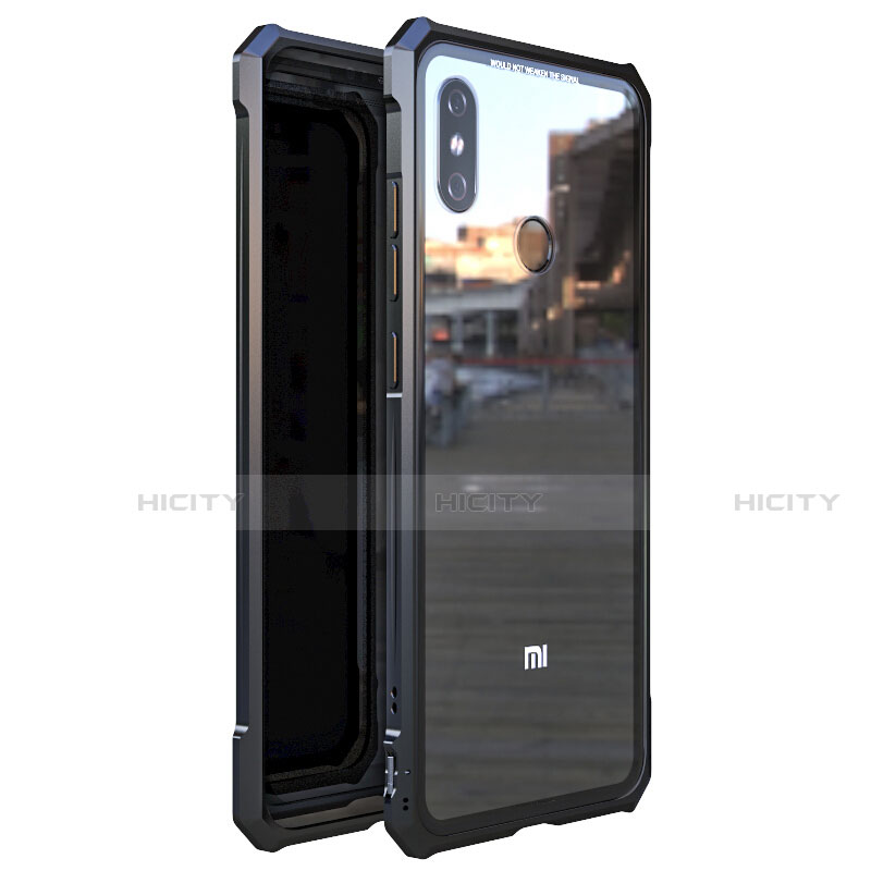 Xiaomi Mi 8用ケース 高級感 手触り良い アルミメタル 製の金属製 360度 フルカバーバンパー 鏡面 カバー M01 Xiaomi 