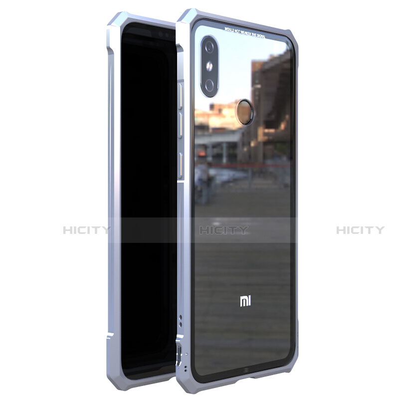 Xiaomi Mi 8用ケース 高級感 手触り良い アルミメタル 製の金属製 360度 フルカバーバンパー 鏡面 カバー M01 Xiaomi 