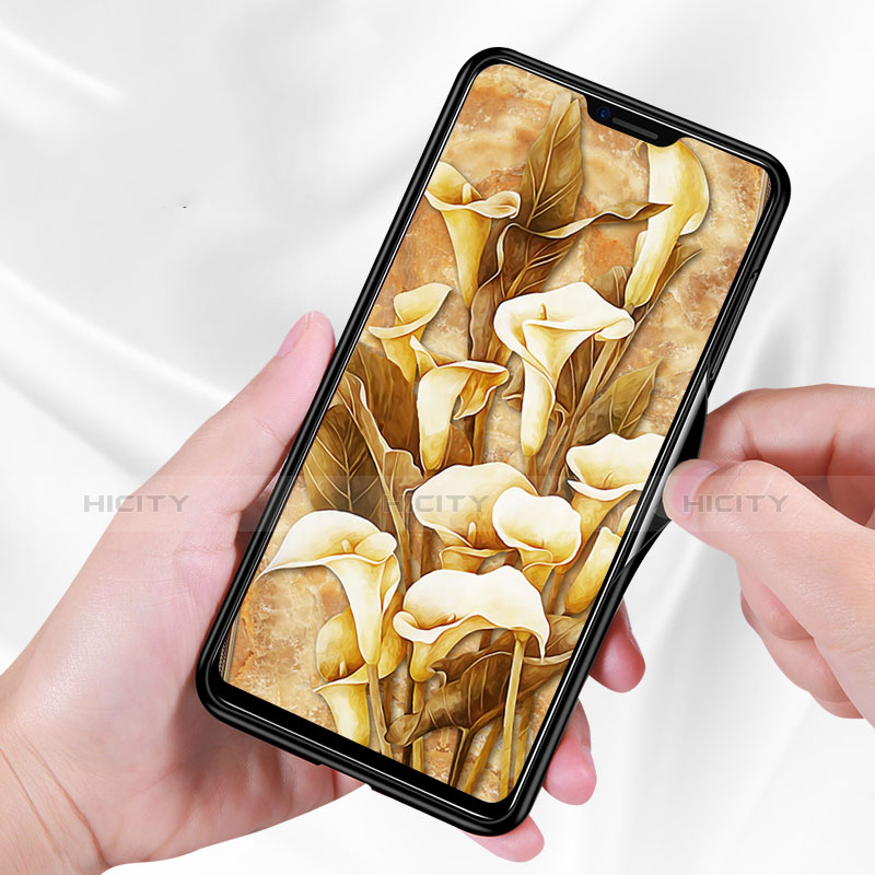 Xiaomi Mi 8 Pro Global Version用ハイブリットバンパーケース クリア透明 プラスチック 鏡面 カバー S01 Xiaomi ブラック