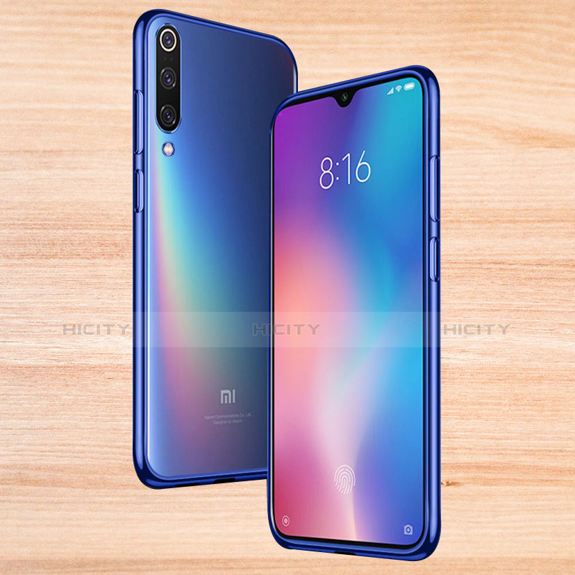 Xiaomi Mi 9用極薄ソフトケース シリコンケース 耐衝撃 全面保護 クリア透明 T17 Xiaomi ネイビー