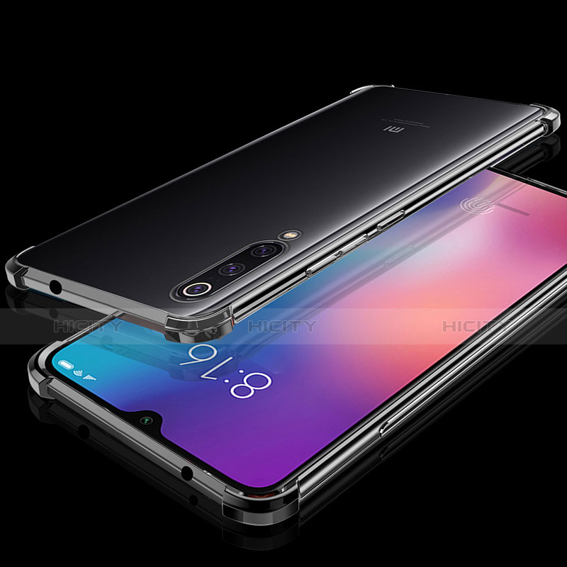 Xiaomi Mi 9用極薄ソフトケース シリコンケース 耐衝撃 全面保護 クリア透明 H04 Xiaomi ブラック