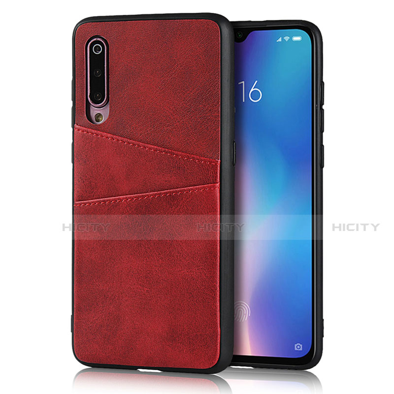 Xiaomi Mi 9用ケース 高級感 手触り良いレザー柄 Xiaomi レッド