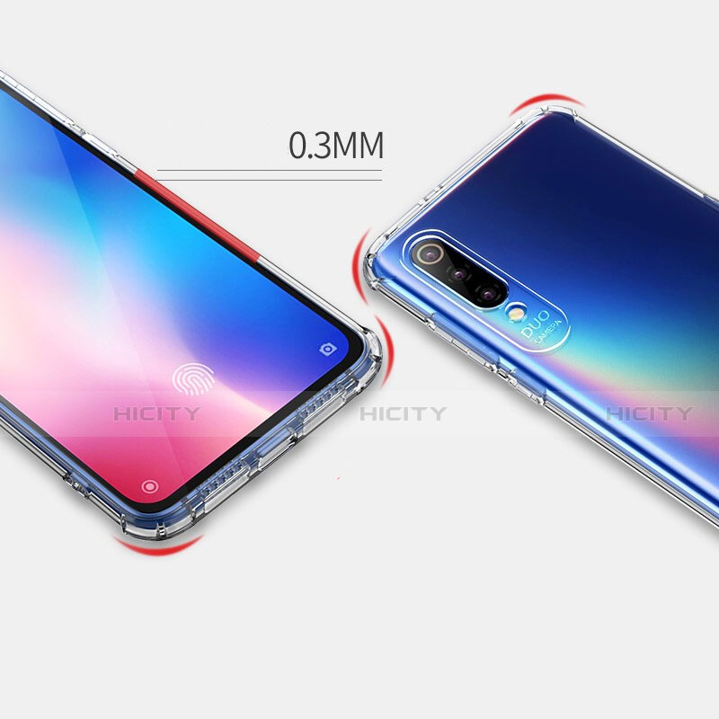 Xiaomi Mi 9 Lite用極薄ソフトケース シリコンケース 耐衝撃 全面保護 クリア透明 T07 Xiaomi クリア