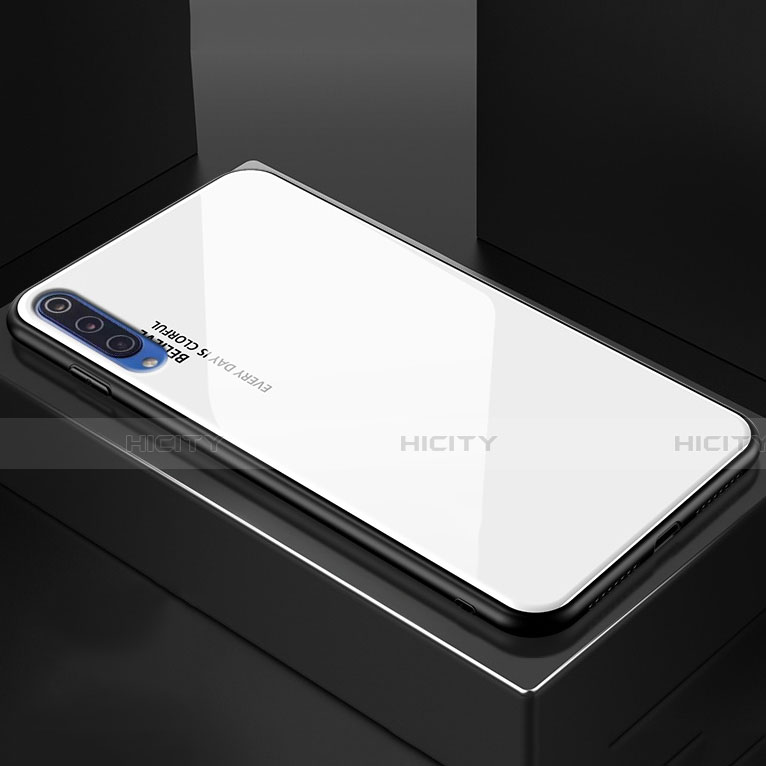 Xiaomi Mi 9 Lite用ハイブリットバンパーケース プラスチック 鏡面 虹 グラデーション 勾配色 カバー Xiaomi 