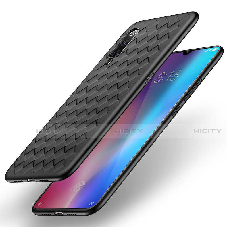 Xiaomi Mi 9 Pro 5G用シリコンケース ソフトタッチラバー レザー柄 Xiaomi 